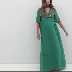 ASOS Emerald green maternity dress